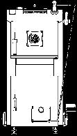 regulatora elektronicznego (w przypadku rozbudowy o zestaw nadmuchowy); 2-termometr analogowy; 3-przyłącze wentylatora (w przypadku