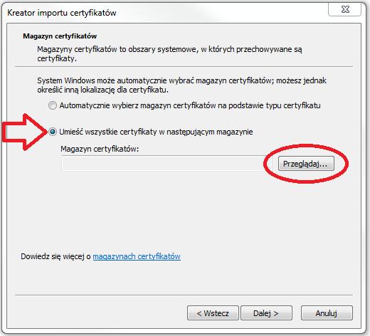 magazynie i wciskamy przycisk Przeglądaj w celu wybrania