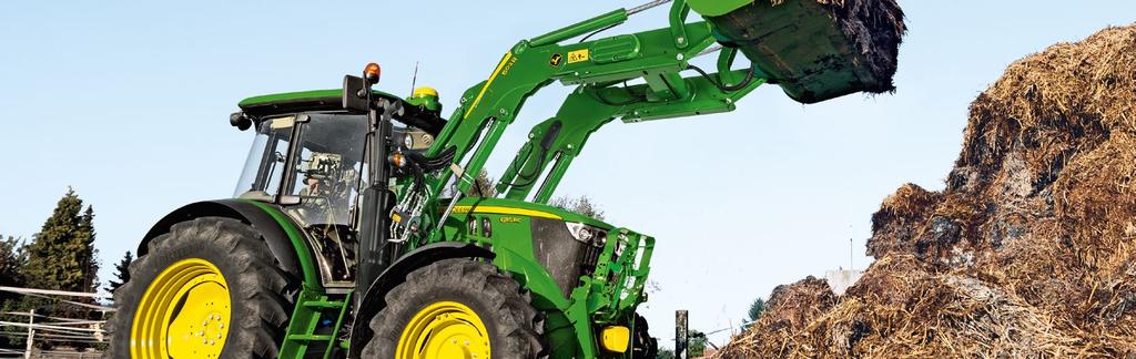 12 Popraw swoje wyniki: Ładowacze czołowe John Deere serii R Ciągniki 6MC i 6RC John Deere to idealna platforma do ciężkiej pracy z ładowaczem czołowym dzięki konstrukcji