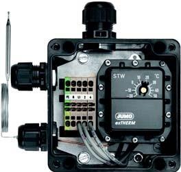 stabilne punkty łączeniowe dzięki standardowej kompensacji temperaturowej. Opis skrócony Termostaty iskrobezpieczne serii służą do kontroli i regulacji temperatury w obszarach zagrożonych wybuchem.