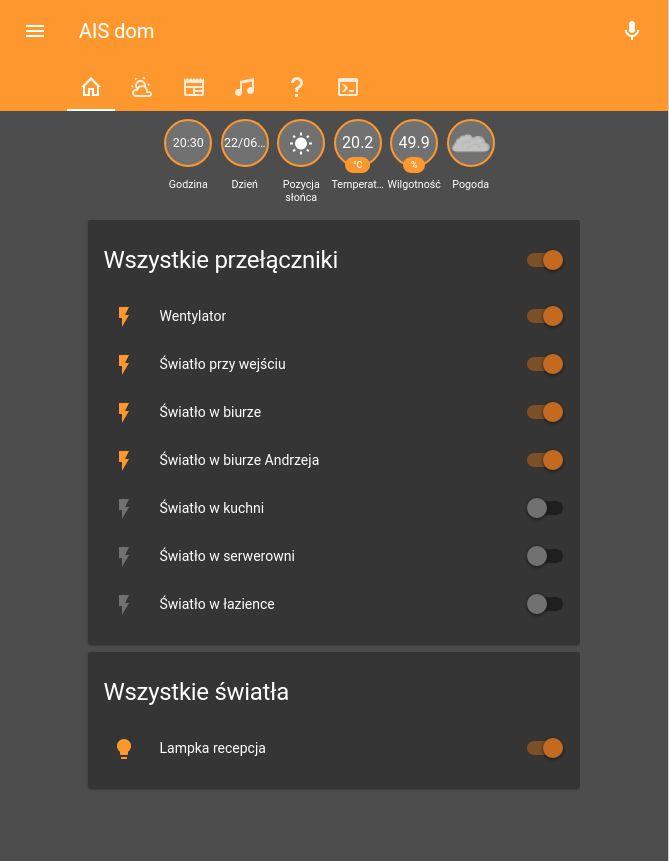 b) podłączenie do sieci MQTT https://ais-dom:8123 ais-dom to jest domyślny host na którym działa system.