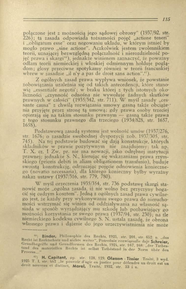 połączone jest z możnością jego sądowej o b ro n y (1937/92, str.
