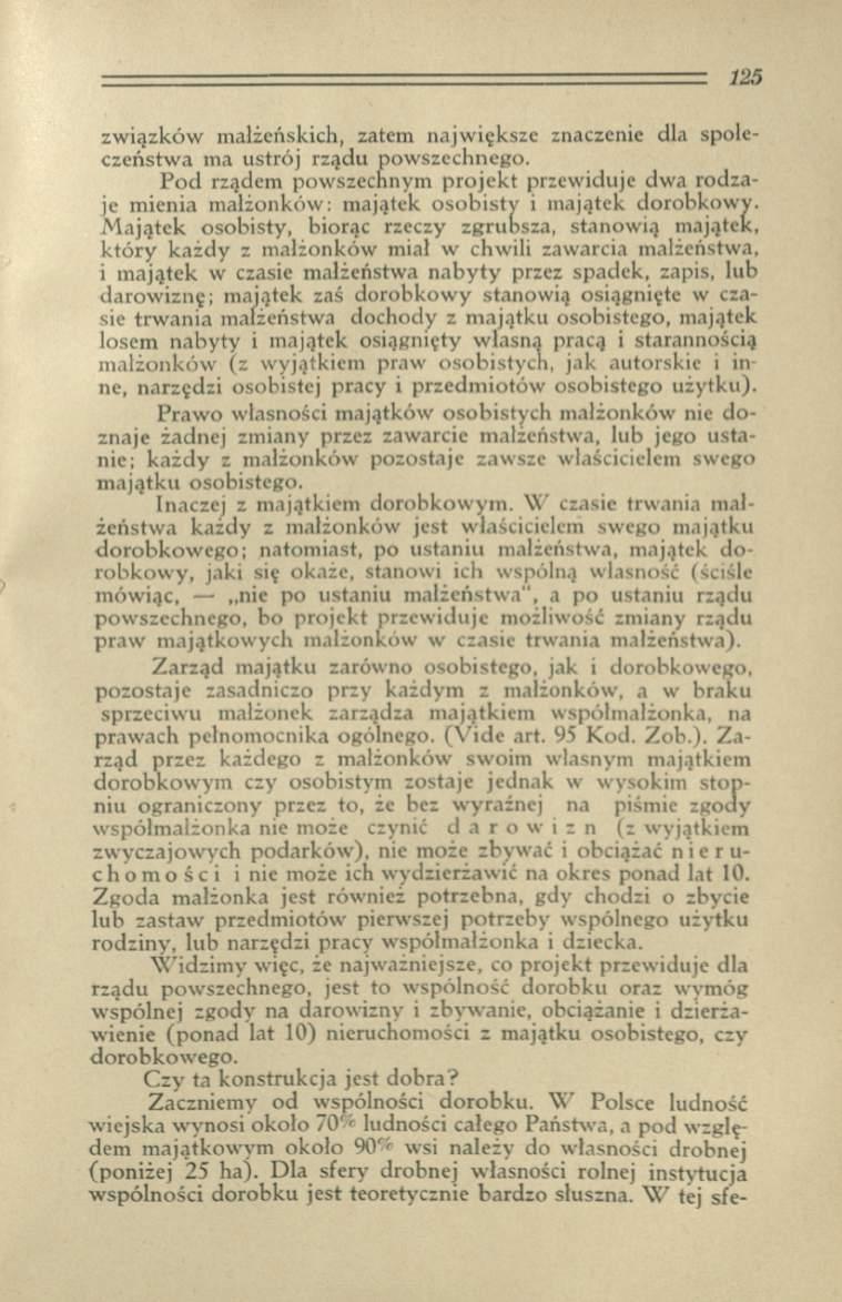 zw iązków m ałżeńskich, zatem najw iększe znaczenie dla społeczeństw a ma ustrój rządu pow szechnego.