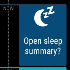 Przesuń palcem w górę ekranu, wyszukaj i wybierz opcję Mój dzień. 3. Dotknij karty Otworzyć podsumowanie snu?. 4. Dotknij ikony potwierdzenia, aby zatrzymać monitorowanie snu.