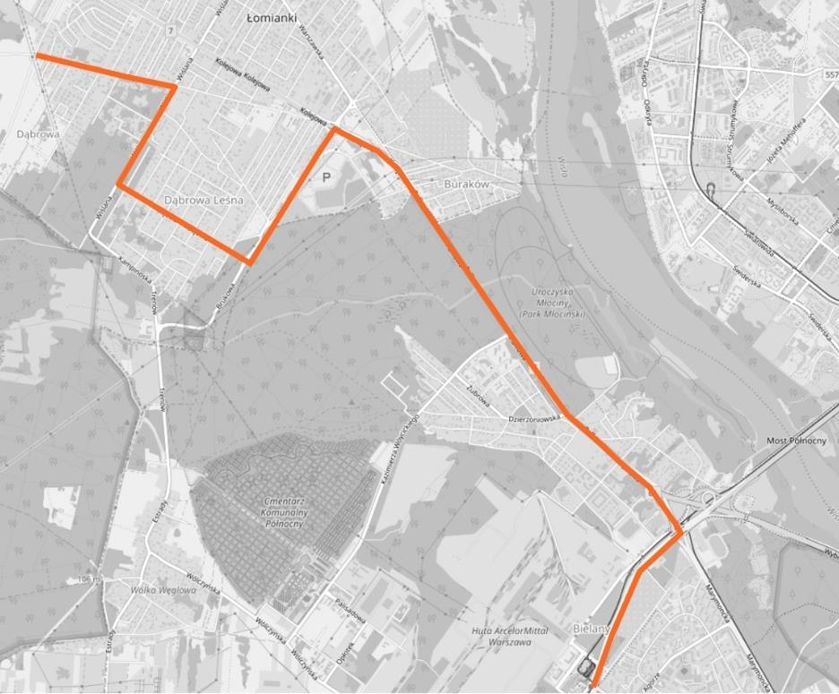 WYKORZYSTANIE PARKINGU PRZY GALERII ŁOMIANKI JAKO PARKINGU PARKUJ I JEDŹ Dąbrowa Zachodnia W stanie istniejącym brak uzasadnienia P Wymaga podjęcia co najmniej następujących działań: organizacja