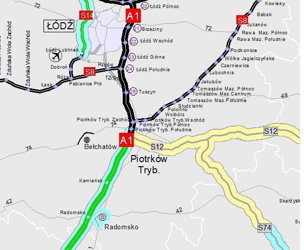 Piotrków Trybunalski granica woj. łódzkiego/mazowieckiego 1.