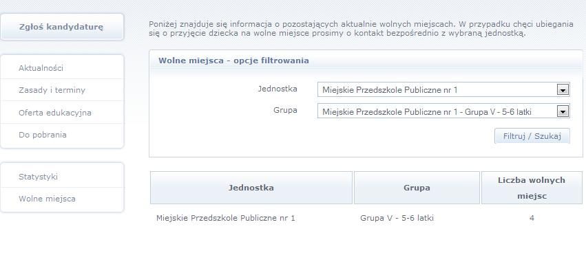 Rekrutacja uzupełniająca rejestracja kandydata, który nie brał udziału w rekrutacji właściwej 3/11 Koszyk preferencji W trakcie przeglądania oferty edukacyjnej można utworzyć własny koszyk