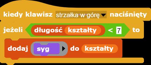 Piękno i radość programowania w Snap! 243 Rysunek 11 Dodawanie bloku syg do listy i usuwanie go No i mamy rekurencję bez przypadku bazowego i co za tym idzie, bez warunku zatrzymania! 5.