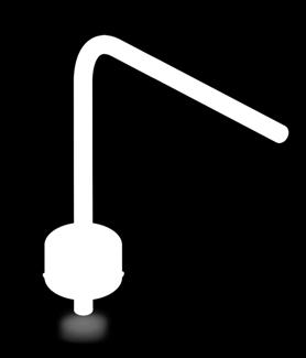 Wysięgnik lampowy jednoramienny na słup żerdziowy Służy do montowania opraw oświetleniowych na słupy żerdziowe. Wysięgnik występuje w dwóch średnicach 48,3; 60 mm.