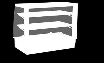 WITRYNY GRZEWCZE 35 Opis: Grzanie wnętrza witryny odbywa się statycznie za pomocą grzanych półek W witrynie występują trzy poziomy eksponowania dań Temperatura każdego poziomu regulowana niezależnie