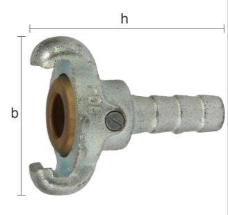 Złącza kłowe PN 10 ar, 42 mm, żeliwo ocynkowane, z uszczelką mosiężną MU-754 13 42 62 78 MU-755 15 42 62 82 MU-756 19 42 62 82 MU-757 25 42 62