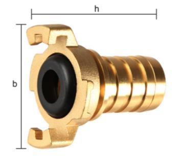 Złącza kłowe PN 10 ar, 42 mm, mosiądz MU-1203 10 42 57 69 MU-1204 13 42 57 69 MU-1205 15 42