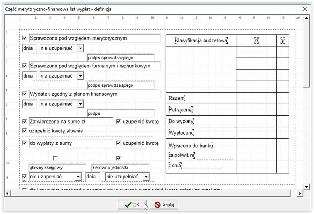 wysokości kryterium dochodowego: W oknie Parametrów