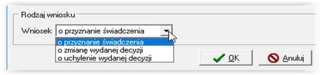 pod tabelką wniosków: Po wybraniu tej ikony,