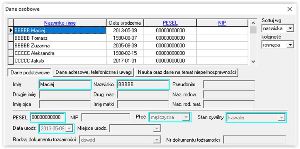 1. CZYNNOŚCI, KTÓRE NALEŻY WYKONAĆ PRZED ROZPOCZĘCIEM PRACY W PROGRAMIE Ikony używane w programie i ich funkcje NOWY pozwala na założenie nowego rekordu w bazie.