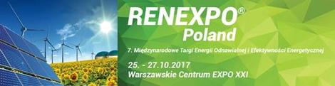 Około 90 wystawców zaprezentuje się podczas VII Międzynarodowych Targów Energii Odnawialnej i Efektywności Energetycznej RENEXPO Poland, które odbędą się w dniach 25-27 października w Warszawskim