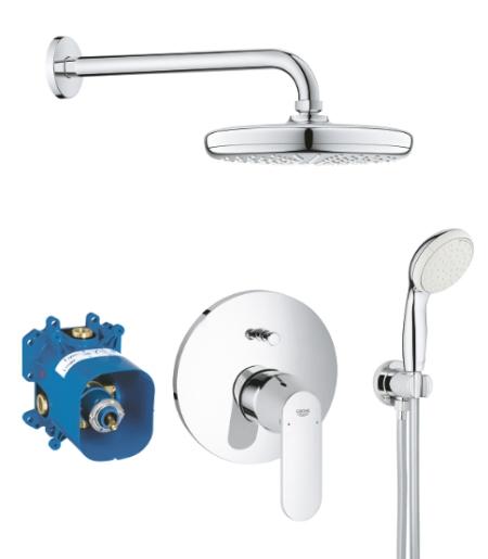 kompletny Eurosmart Cosmo Grohe bateria Eurosmart Cosmo deszczownica Tempesta 21 cm zestaw prysznicowy New Tempesta 2180 PLN 1499 PLN kompletny Eurocube Grohe