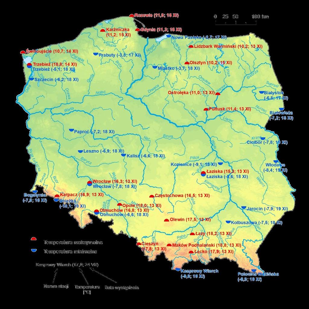 regionach Polski (w