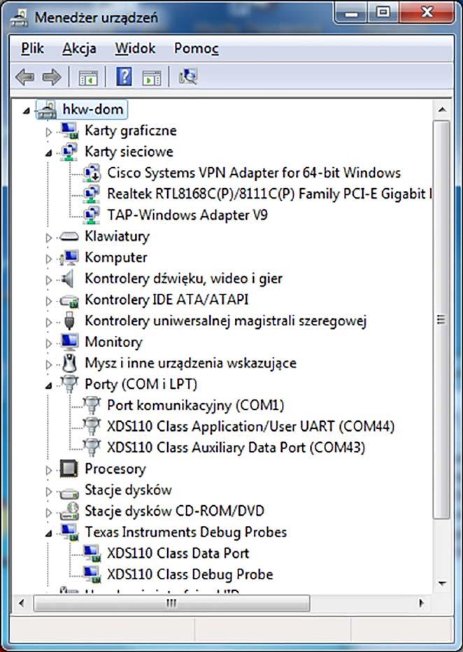 A tam jest tam opis jak używać modułu z zestawem CC2650 SensorTag. Moduł Debug zawiera układ emulatora sprzętowego typu XDS110. Obecna wersja modułu Rev1.30 działa bardzo poprawnie.