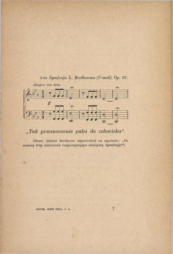 5 - t a S y m f o n j a L. B e e t h o v e n a ( C - m o l l ) O p. 6 7. Allegro eon brio.. : : W t = t : 'jj- j Í --- -J y ff m r\. i ' o * # # i - ) :> - «i J ^ ~< ----- ' h r.