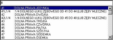 ELEMENTY KARTY PRODUKTU Rysunek 282 Elementy karty produktu Objaśnienia: J data wykonania produktu, Ł informacje o rozliczeniu, kod (numer) zęba/ umiejscowienie K wykonania usługi M procedury