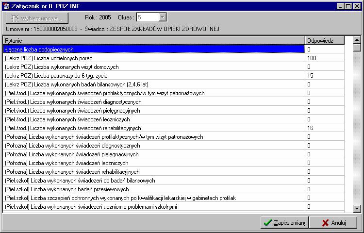 WYDZIAŁ SYSTEMÓW SŁUŻBY ZDROWIA ZAKŁAD INFORMATYZACJI KAS CHORYCH umożliwia wyjście z okna bez wprowadzania załącznika na listę.