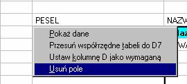 Wówczas użytkownik może sprawdzić, czy informacje są przyporządkowane we właściwy sposób. Jeżeli przyporządkowanie nie jest prawidłowe użytkownik powinien je zmienić.