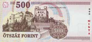 B/1 Węgry 500 forintów Wymiary: