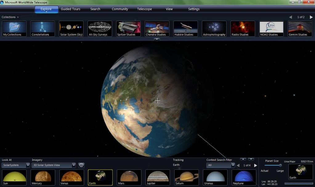 WORLDWIDE TELESCOPE #astronomia wersja www i