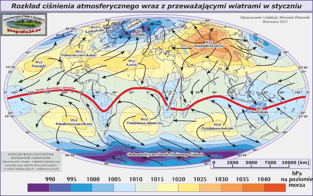 Szerokość geograficzna decyduje o wartościach