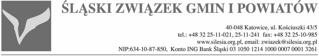 Stanowisko Zarządu Śląskiego Związku Gmin i Powiatów z dnia 6 października 2017 r. w sprawie: zmiany przepisów określonych w ustawie z dnia 13 września 1996 r.