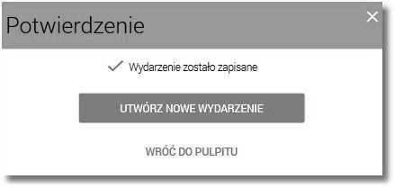 Użytkownik ma także możliwość poprawy danych wydarzenia po wybraniu przycisku dostępnego w nagłówku formularza, który przenosi użytkownika do poprzedniego ekranu.