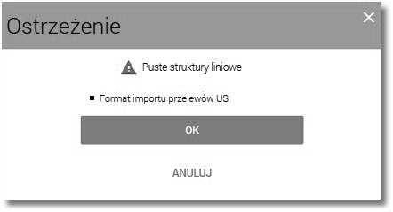 Import opisu struktury Odnośniki Import struktury, Pokaż strukturę i Usuń strukturę stają się aktywne, gdy wybranym formatem dla odpowiedniego typu danych jest format liniowy.