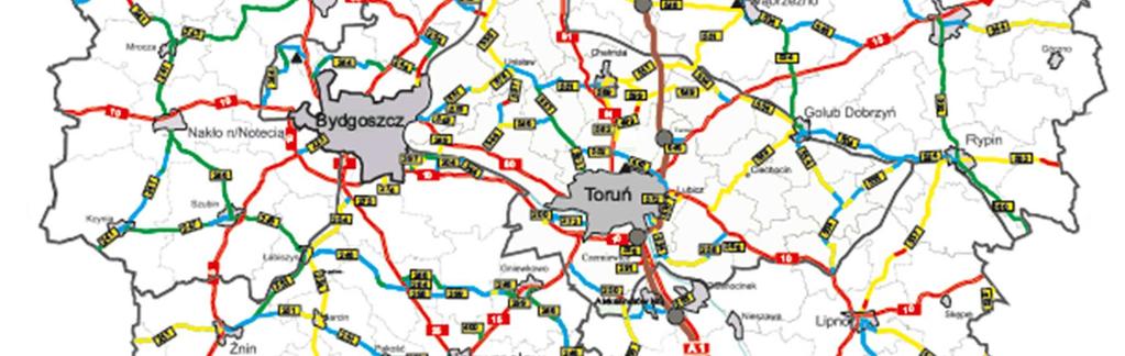 przede wszystkim infrastruktura drogowa, struktura sieci drogowej, a zwłaszcza gęstość oraz jej stan techniczny warunkujący poziom jakościowy połączeń drogowych.