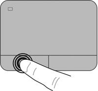 Wybieranie Lewego i prawego przycisku płytki dotykowej TouchPad używa się w taki