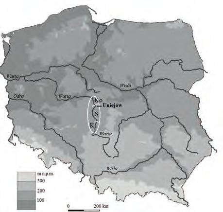 178 Elżbieta Kobojek jeżeli jej stoki są bardzo wysokie np. w Strońsku, współczesna rzeka płynie zwykle środkiem równiny zalewowej i nie ma możliwości podcinania wysoczyzny.