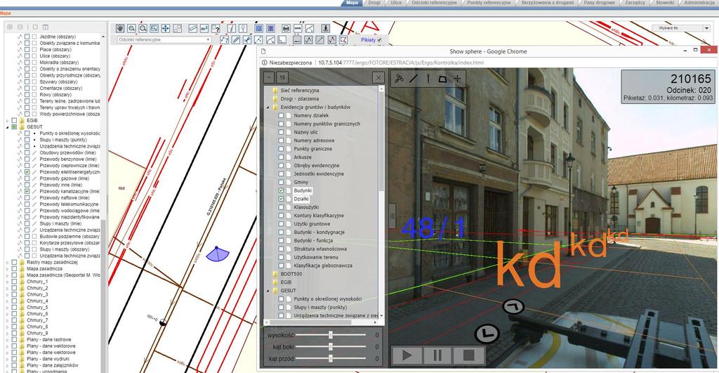 ComarchERGO 3D a GESUT i BDOT500 Możliwość wyświetlenia dowolnej warstwy z Systemu Możliwość