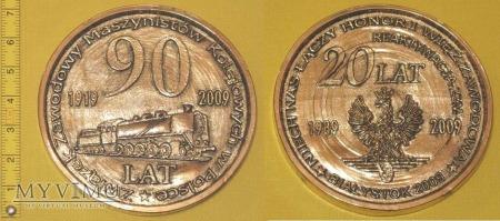 Medal kolejowy - związkowy ZZM Medal kolejowy - związkowy ZZM 90 LAT Związek Zawodowy Maszynistów Kolejowych w Polsce 99 2009 / 20