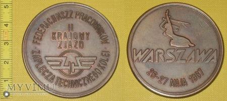 Medal kolejowy - związkowy NSZZ PZTK Medal kolejowy - związkowy NSZZ PZTK II KRAJOWY ZJAZD FEDERACJI NSZZ PRACOWNIKÓW ZAPLECZA