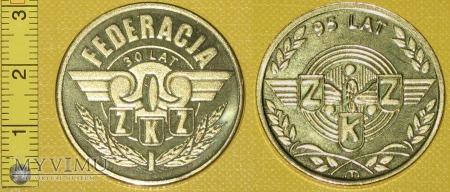Medal kolejowy - związkowy ZZK Medal kolejowy - związkowy ZZK FEDERACJA ZZK 30 LAT / ZZK 95 LAT (medal