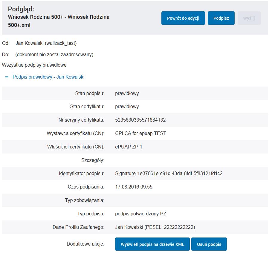 Zmiany dla użytkownika: proces