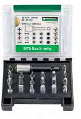 Nasadki IMPACT, BITS 20 20/2-2 Kaseta BIT pojemnik do przechowywania końcówek wkrętakowych typu BIT Zawartość: uchwyt do mocowania końcówek z magnesem k 3 końcówki typu BIT, rozm.