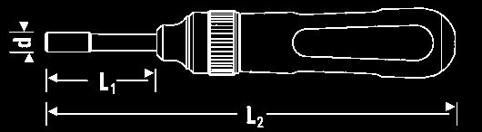 007 do końcówek wkrętakowych typu BIT z zewnętrznym sześciokątem /", DIN 326/ISO 73 Forma C 6,3, wewnętrzny sześciokąt z magnesem, z rękojeścią poprzeczną Wkrętak do końcówek typu BIT wewn.