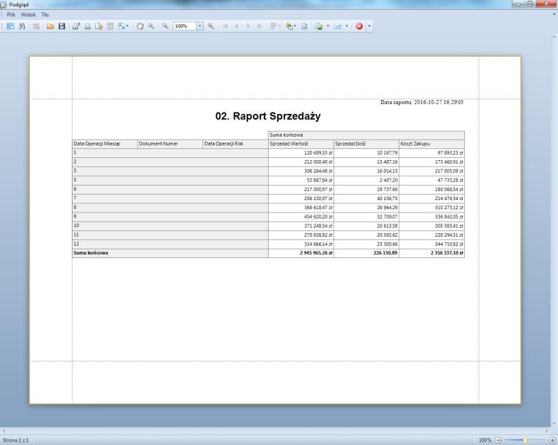 Eksport do Excel Funkcjonalność dostępna jest z menu głównego raportu. Dane eksportowane są w formie wartości liczbowych do programu MS Excel i mogą przyjąć rozszerzenie "xls" lub "xlsx".