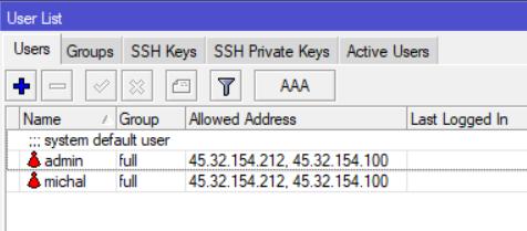 connection-state=established,related action=accept /ip firewall filter add chain=input src-address=45.32.154.