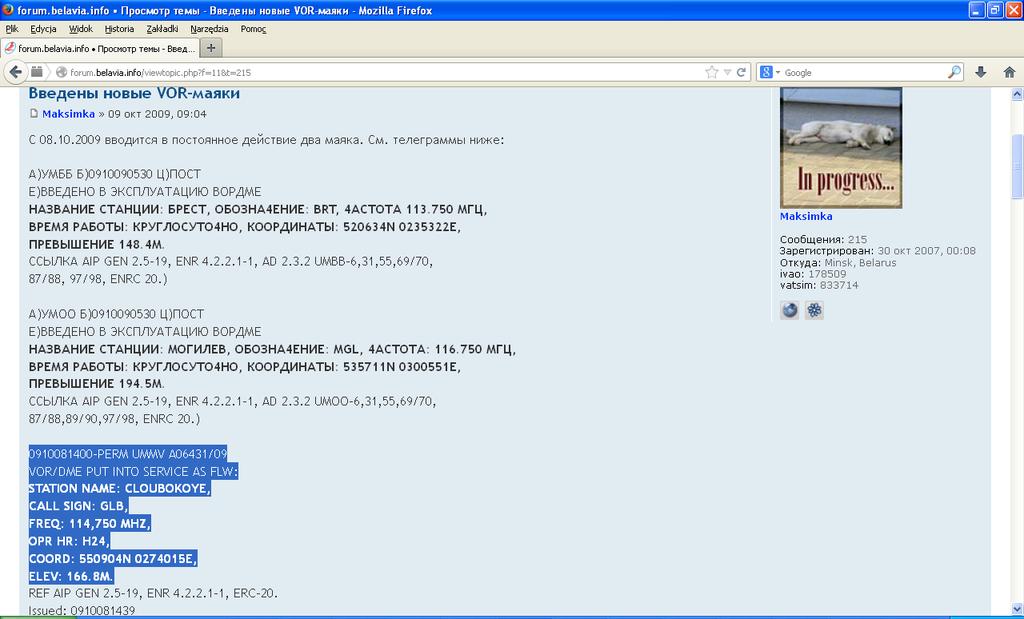 nawigacyjnymi na s. 498-500 (Zał. 4). Na s. 498 pojawia się lakoniczna informacja: The user-defined waypoint database contained 173 waypoint records.