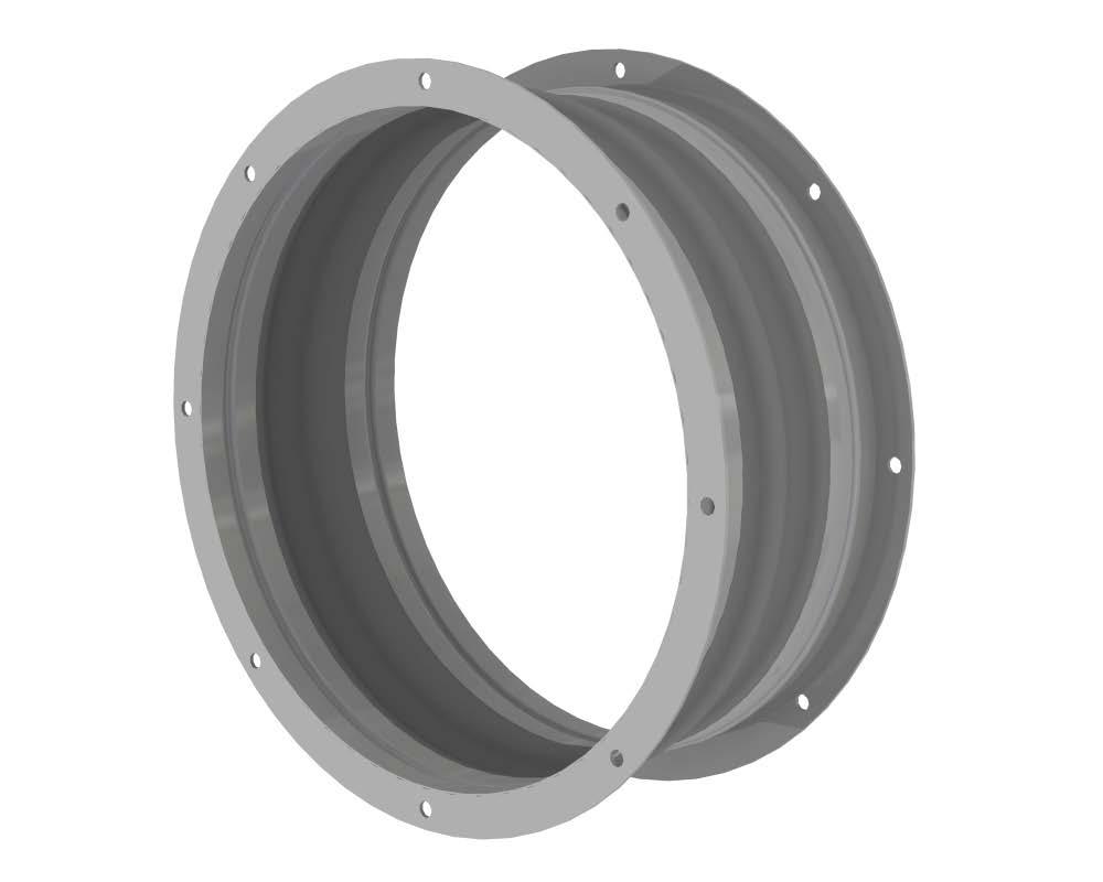 KRÓĆCE ELASTYCZNE KRÓĆCE ELASTYCZNE Króciec elastyczny okrągły Króćce elastyczne o przekroju okrągłym stosuje się w instalacjach wentylacyjnych w celu eliminacji drgań przenoszonych na instalację