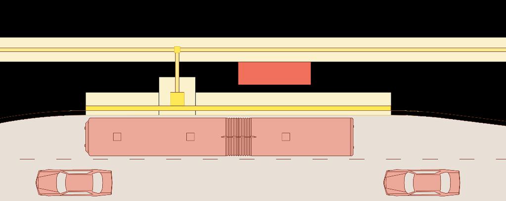 2,50 m 2,50 m 2,50 m 2,00 m Wrocławskie standardy dostępności przestrzeni miejskich od czoła pojazdu. Minimalne wymiary pola oczekiwania: 0,90 x 0,90 m.