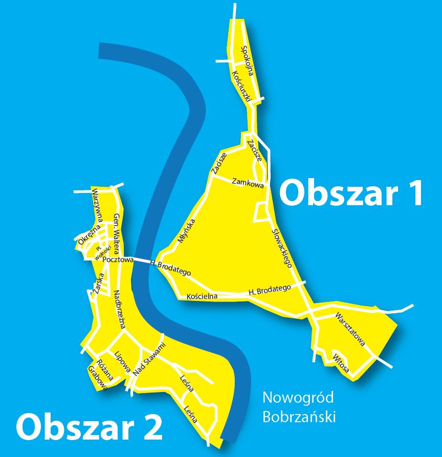 Rysunek 11 Mapa z zaznaczonym obszarem nr 1