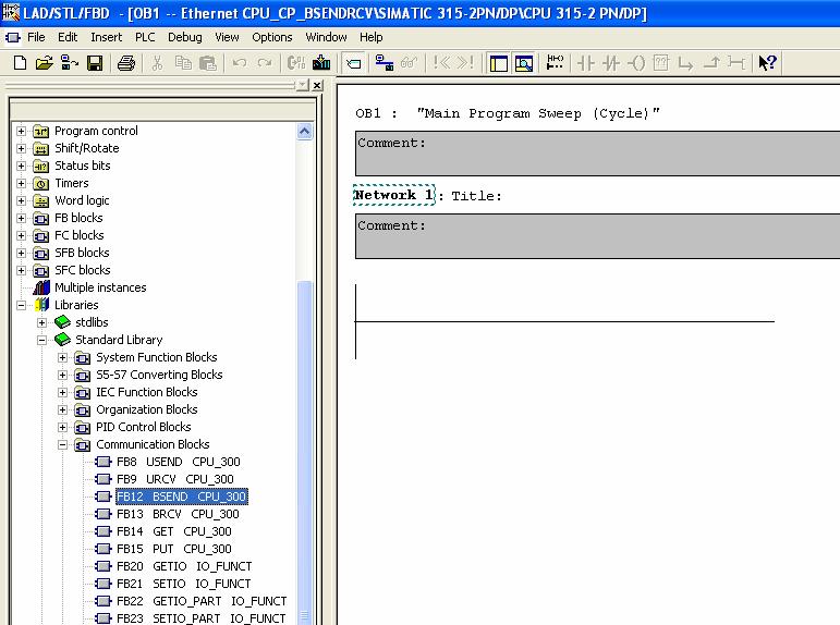 W tym celu w oknie programu Simatic Manager wybieramy kolejno Simatic 315-2PN/DP CPU 315-2PN/DP S7 Program(2) Blocks. Rys.14. Rys. 14 4.